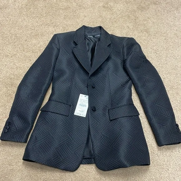 Zara women textured suit jacket. Small. NWT! - Picture 2 of 13